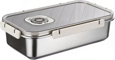 Broodtrommel Aanrecht - Voedselbewaring Container - Brood Vers Houden - Met Tijdregistratie - 3500ml Capaciteit - Beige Gesp