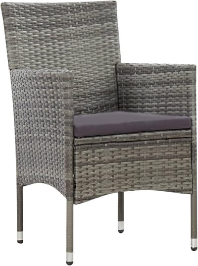 Luxe Rattan Tuinlounge Set – Comfortabele All-Weather Loungeset voor Tuin, Balkon en Terras – Inclusief Wasbare Kussens en Stevig Stalen Frame – Grijs