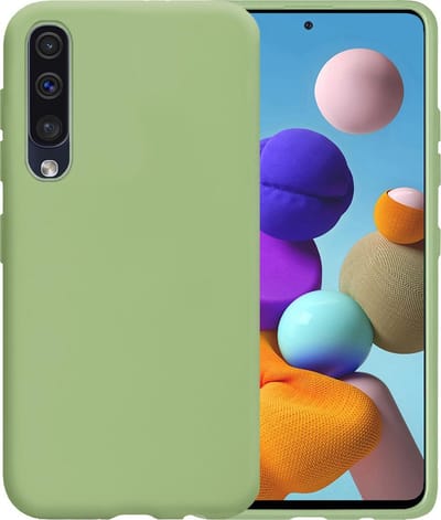 Hoesje - Geschikt voor Samsung Galaxy A50 - Sterk & Shockproof - Hoes Cover - Siliconen Case - Telefoonhoesjes - Groen