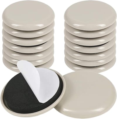 Meubelschuivers 16 x 50mm, Herbruikbare Vloerschuivers voor Meubels, Bescherming voor Vloeren, Gemakkelijk te Verplaatsen op Tapijt en Houten Vloeren