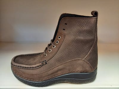 Wolky Roll boot veterschoen bruin nubuck maat 37