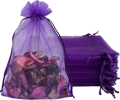Fruitbeschermingszakjes met trekkoord (set van 50) – Fruit- en groentezakjes – Effen organzazakjes – Beschermende gaaszakjes voor de tuin – Zakjes met trekkoord – Fruitzakjes – Snoepzakjes – 15 x 20 cm