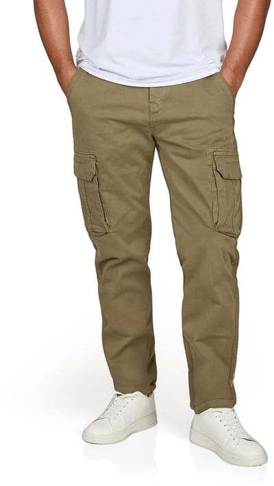 DENIMFY Heren Cargo Broek DFLuke regular/straight Olijf Volwassenen Cargobroek