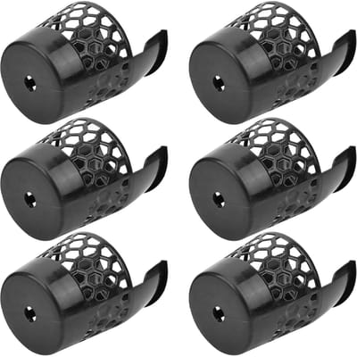 6 Pièces Poches de Rangement pour Billes de Billard Plastique Paniers en Filet à Déposer Accessoire M black