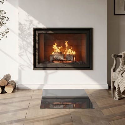 Coloray Vloerplaat Houtkachel - Plaat onder Houtkachel - 50 cm x 50 cm - Kachel Onderplaat - Grijs Vloerplaat Kachel - Onderplaat - Onderplaat Kachel - Houtkachel Vloerplaat - Onderplaat Voor Houtkachel