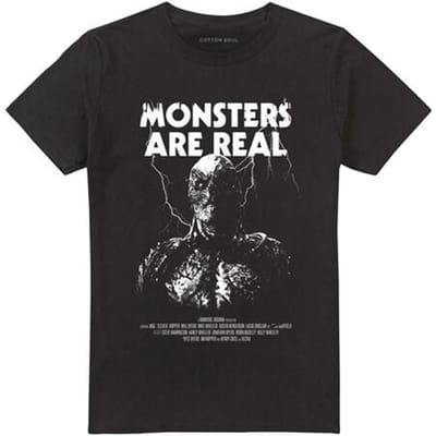 Stranger Things T-shirt - Season 5 - Vecna Monsters are Real - S tot XXL - voor Mannen - zwart