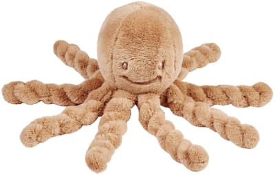 Nattou Lapidou Doudou Knuffel Octopus - 22 cm - Warm beige