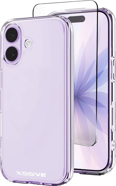 Transparant Hoesje + Screenprotector geschikt voor iPhone 17 - Siliconen Hoesje met Beschermglas - Transparant