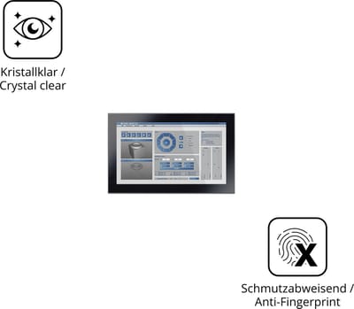 dipos – 2x Pantserfolie geschikt voor Panelmaster 2182 21.5 | 9H Screenprotector