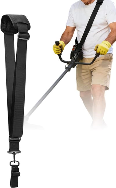 Riem voor trimmer - Schouderharnas tuingereedschap - Tuingereedschap dragen - Gewichtsverdelingssysteem - 24.99 x 19.99 cm - Zwart