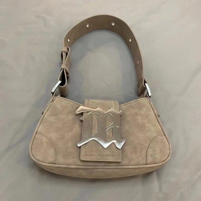 Nieuwe Hot Girl Okseltas Niche Ontwerp Retro Suède Tas Schoudertas Handtas Tas Dames gray