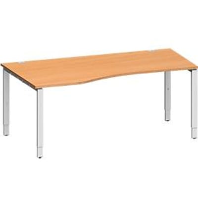 Schäfer Shop Genius bureau MODENA FLEX, aanbouw links, B 1800 mm, beuk