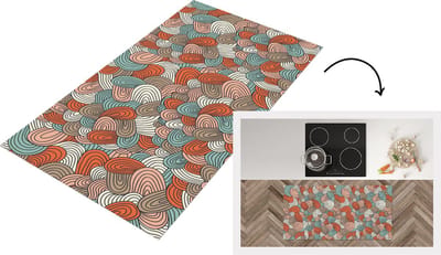 Keukenloper - Loper keuken - Boho - Patroon - Line art - Abstract - 120x60 cm - Keukenloper vinyl