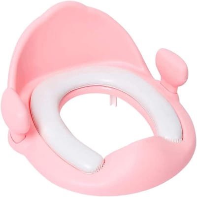 Potty Training Seat - Toilet Trainer - Kinderen Zindelijk Maken - Met Rugleuning - Universele Pasvorm - Roze