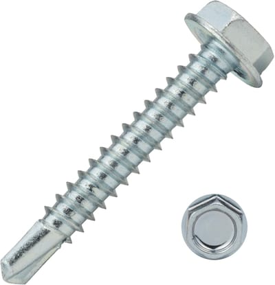 Wovar Zelfborende schroeven 4,8 x 32 mm Verzinkt Zeskantkop | Doos 200 stuks