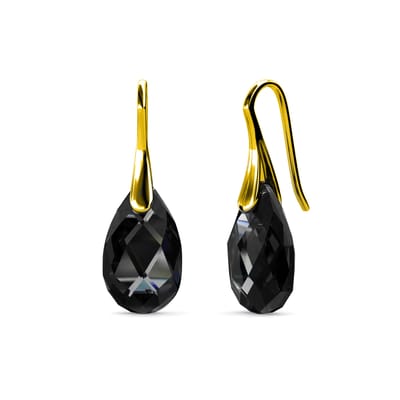 Teardrop haaksets - Goud en zwart