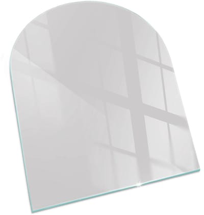 Tulup Kachel Vloerplaat - Kleur Grijs Onderplaat Kachel - 80 cm x 70 cm - Grijs Plaat Onder Houtkachel - Halfrond Kachel Vloerplaat - Plaat Voor Onder Houtkachel - Plaat Voor Onder Kachel - Vloerplaat Openhaard