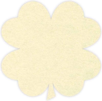 Klavertje vier vilt onderzetters - Creme - 6 stuks - 9,5 x 9,5 cm - Tafeldecoratie - Glas onderzetter - Cadeau - Woondecoratie - Woonkamer - Tafelbescherming - Onderzetters Voor Glazen - Keukenbenodigdheden - Woonaccessoires - Tafelaccessoires