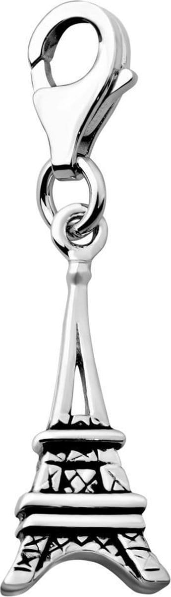 Quiges – 925 - Zilver – Charm - Bedel - Hanger - Eiffeltoren - met – sterling - zilver - karabijnslot - geschikt - voor -Bedelarmband HC055