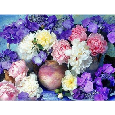 Diamant borduurwerk pioenbloem diamant schilderij volledige kit volledige bloemen 20X30CM