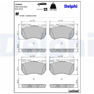 Remblokset DELPHI LP3842