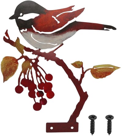 longziming -Metalen vogel – Tuindecoratie buiten – Metalen Ringmussen Tuindecoratie – Metalen Vogel Tuindecoratie met Roestafwerking – Rustieke Tuinornament Vogel – Weerbestendig IJzer – voor Thuis Balkon Tuin