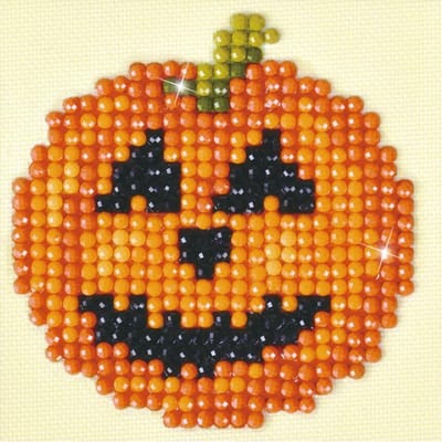 DIAMOND DOTZ DDS.024, Originele 5D Diamond Painting Set Happy Halloween, Knutselpakket met 437 Ronde Steentjes, Dotz voor Volwassenen, Hobbypakket ca. 7.6x7.6 cm voor Kinderen Vanaf 8 Jaar