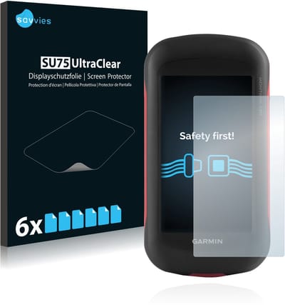 Savvies - Screenprotector voor Garmin Montana 680 - Folie Beschermfolie transparant 6 Stuks