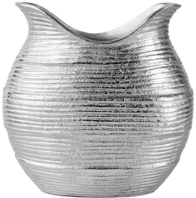 Michael Noll - Vaas - Bolvormig - Zilver - Aluminium - 27 cm
