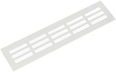 Aluminium Plintrooster - 800x80mm - Wit - Inbouwrooster - Ventilatierooster