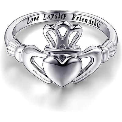 Huitan Creatief Ontwerp Verlovingsringen voor Vrouwen Metaal Zilverkleur Kroon Knuffel Hartvormige Vingerring Statement Sieraden 10 gray