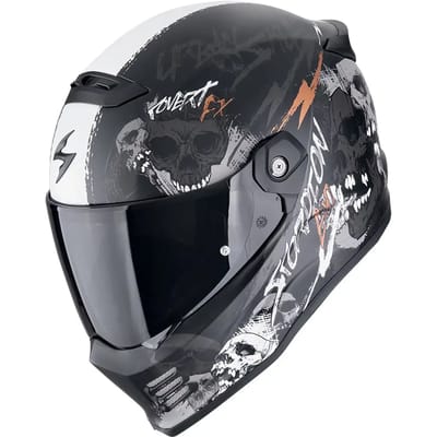 Volle motorhelm Scorpion Covert FX Skullz