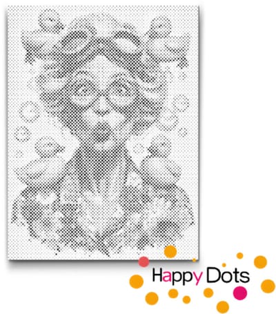 HappyDots DOT Painting Gekke oma's 02 - 30x40cm