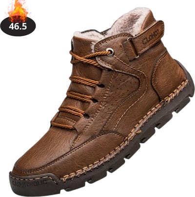 Livano Schoenen Heren - Hoge Sneakers - Comfortabel - Casual - Volwassen - Met Voering - Donkerbruin - Maat 46.5