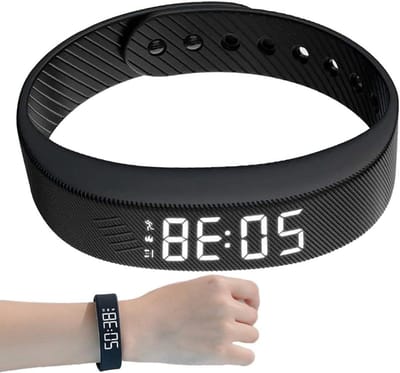 Alarmklok - Trilalarm klok - Herinnering - Zonder geluid - 10 x 4 cm - Zwart