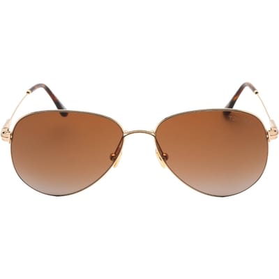 Tom Ford Porscha donkerbruine lens gouden zonnebril