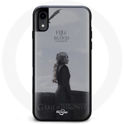 Coque - maniacase - Iphone X - Game of Thrones - Daenerys Targaryen - Protection souple noir
