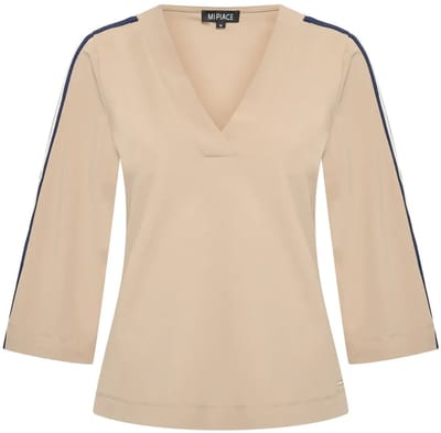 MI PIACE - Travel Top V-Hals Tape 2666 Latte - Maat : M