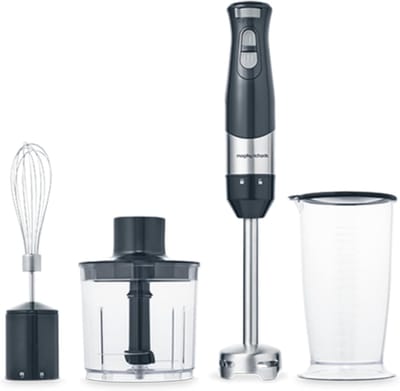 Krachtige Staafmixer Set met Kan, Hakmolen en Garde - Grijs