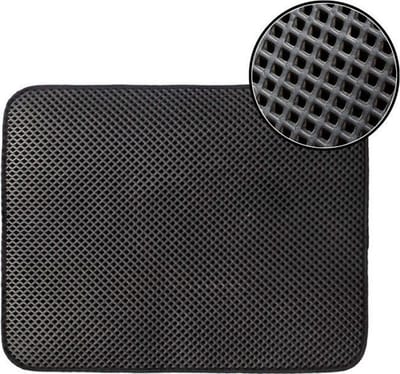 New Age Devi - Kattenbak mat - Grit Opvanger - 45 x 60 - Waterdicht - Met Filter - Voor Schone en Geurloze Kattenbakken - Kattenmat Met Dubbele Laag - Must-have Kattenbak Accessoire!