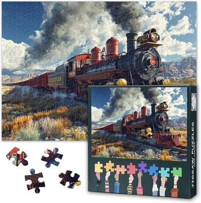 Historische Trein Puzzel - 1000 Stukjes - Ontspanning Thuis - Gedetailleerd Kunstwerk - 70x50 cm