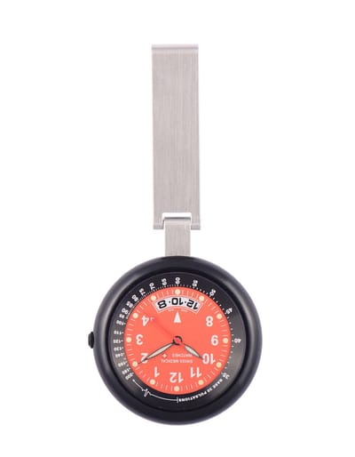 Swiss Medical Professional Line Black Salmon - Verpleegkundehorloge - Cadeau - Zorgpersoneel - Ziekenhuis - Verpleegster Accessoires - Zusterhorloge