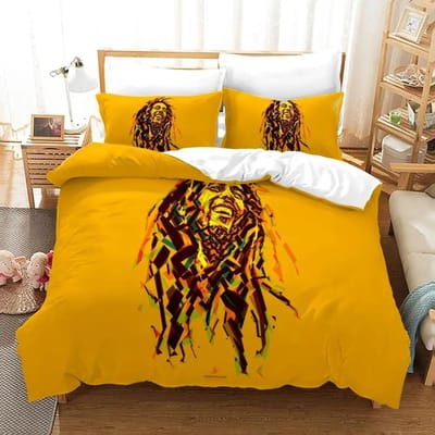 Bob Marley Dekbedovertreksets Muzieklegendes Jamaica Zanger Comfortabele Spreien Queen King Size Beddengoedsets Slaapkamerdecoratie EU King 240x220cm
