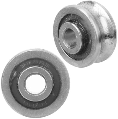 Dailygoods- U-groeflager SG15 - 10 stuks - roestvrij staal - hoge precisie - 5x17x8mm - bolvormig loopkanaal - Lager