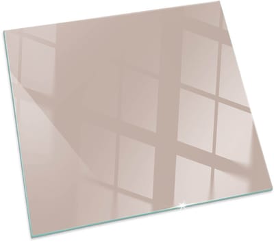 Tulup Kachel Vloerplaat - Kleur Lichtbruin Vloerplaat Voor Kachel - 50 cm x 50 cm - Oranje Onderplaat Kachel - Vierkant Kachel Vloerplaat - Plaat Onder Houtkachel - Vloerplaat Openhaard - Plaat Voor Onder Houtkachel