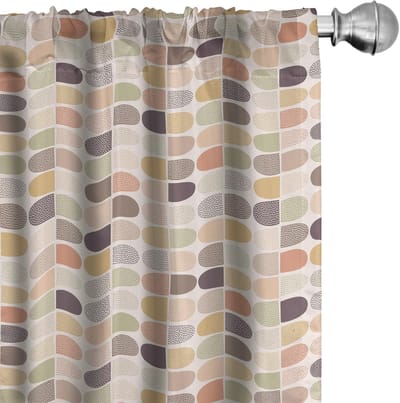 ABAKUHAUS Voorhangen – 2x75x225 cm – Mikrofaser – lichte zalmkleur