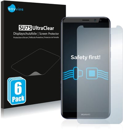 Savvies - Screenprotector voor Huawei Mate 10 Lite - Folie Beschermfolie transparant 6 Stuks