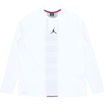 Jordan 23 Alpha Dri-Fit Bedrukt T-shirt met Lange Mouwen Heren Tops Wit 926437-100 S white