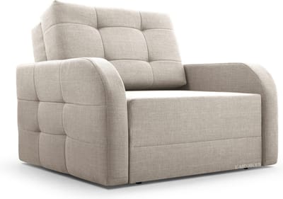 Fauteuil Met slaapfunctie Slaapbank Ban Porto 80 Fauteuil Slaapbank - Armstoel - Kinderbed - Compact en Comfortabel 101 cm - 1 zits - Beige (BRAGI 28)
