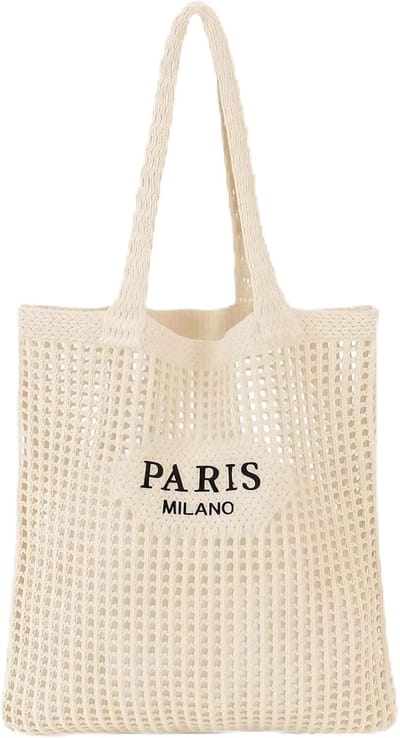 Dailygoods- Strandtas Hoogwaardige Polyester - Strandtas met Rits - Schoudertas - Handtas Dames - Lichtgewicht - Praktische Afmetingen 14.5 x 26 Inch